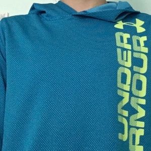 Neon blue and green under armor sweat shirt